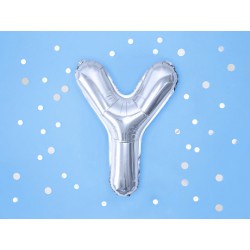 Balon "Litera Y" 35cm, srebrny