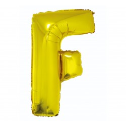 Balon "Litera F" 89cm, złota