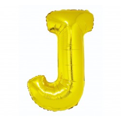 Balon "Litera J" 89 cm, złota