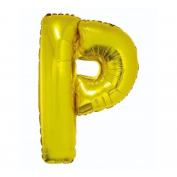 Balon "Litera P" 89cm, złota
