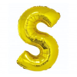 Balon "Litera S" 89cm, złota