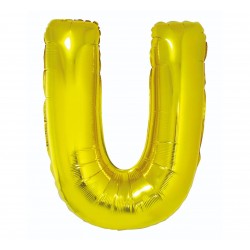 Balon "Litera U" 89cm, złota