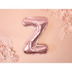 Balon "Litera Z", 35cm, różowe złoto