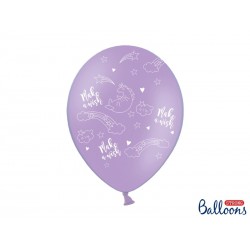 Fioletowy (lawendowy) balon z jednorożcem
