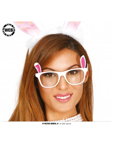 Okulary "Uszy królika", białe