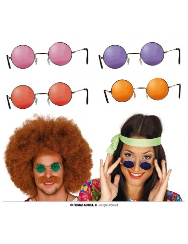 okulary lenonki hipis mix kolorów hipisowskie