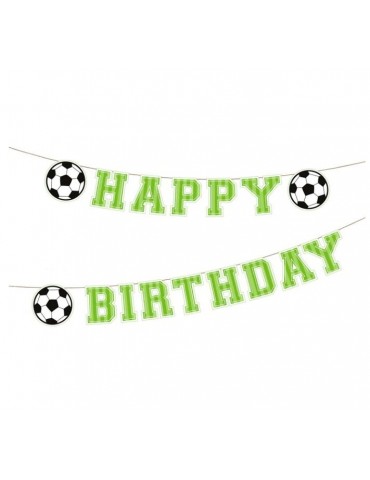 Baner "Happy Birthday" Football 250x16,4cm